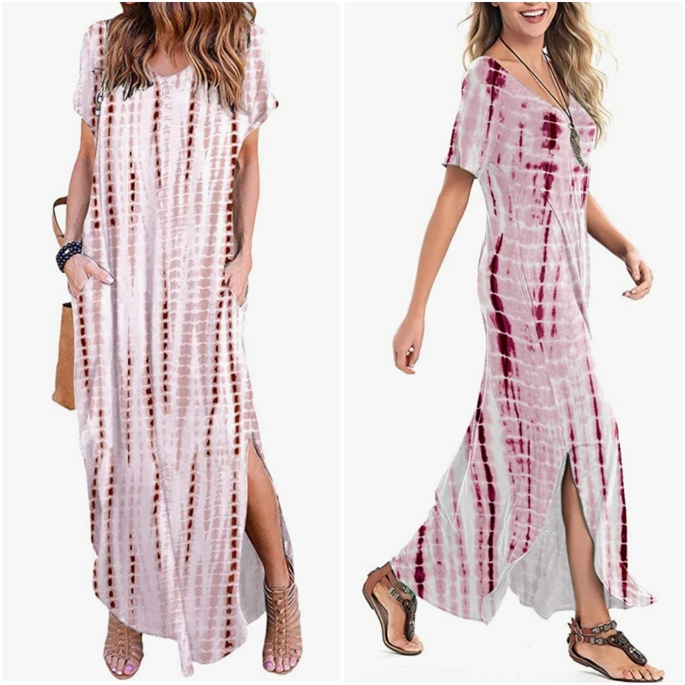 Arolina Boho Tie Dye Maxi Dress